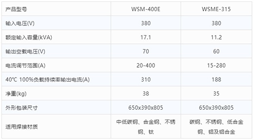 jxf吉祥坊氩弧焊机WSM-400E WSME-315技术参数